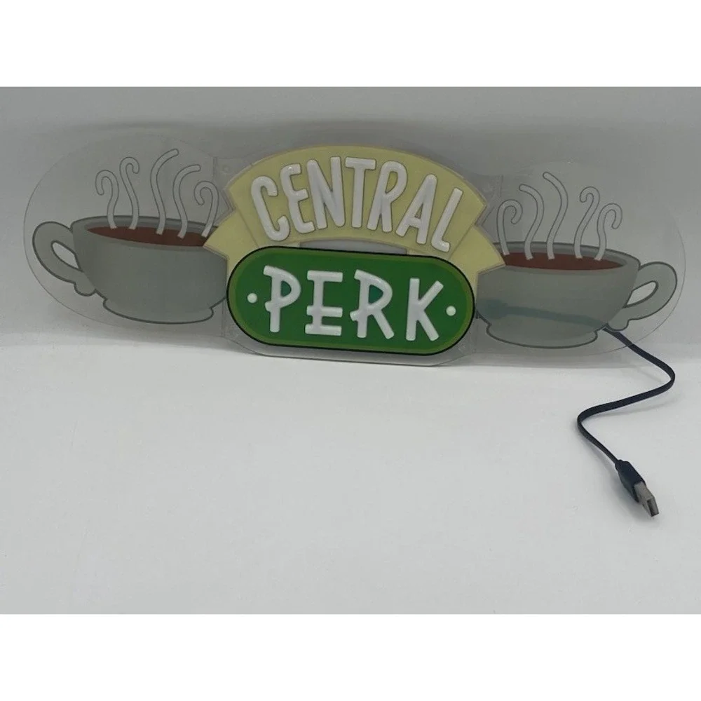 Friends Central Perk Sign LED Neon Light USB Wall Mountable W USB Cord Sign Art